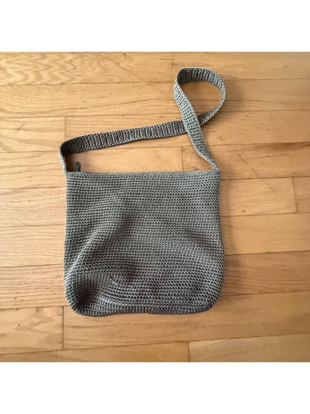 The Sak Taupe 90s Y2K Crochet Crossbody Purse Bag